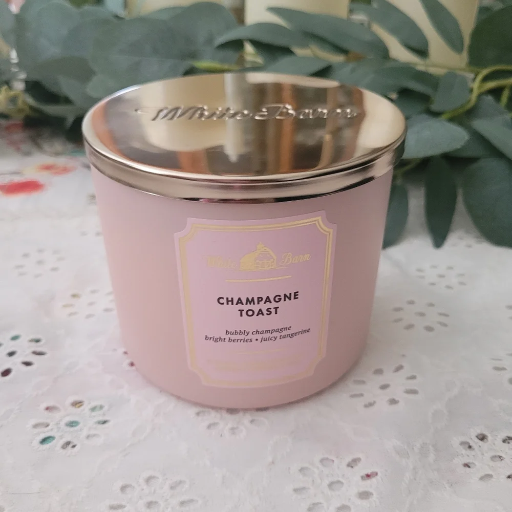 White Barn Pink Candle Champagne Toast - Picture 1 of 4